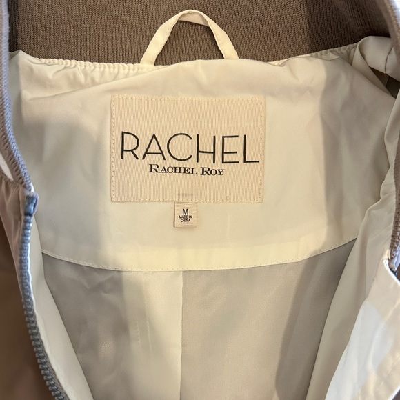 SALE: Rachel Roy Tan Polyester Nylon Bomber Jacket (Size Medium) - Picture 5 of 5